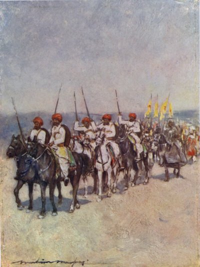 Spydbærere fra Cutch af Mortimer Ludington Menpes